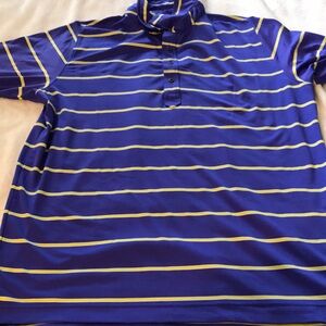 *B1G1FREE* Zero Restriction Tour Series Striped Golf Polo Shirt Men’s Large